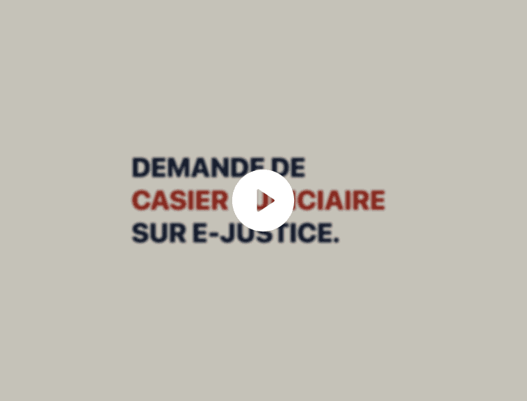 Vidéo : demande de casier judiciaire sur e-Justice